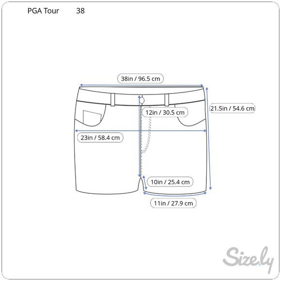 PGA Tour Mens Blue Stretch Shorts 38 New $65 - Picture 2 of 3